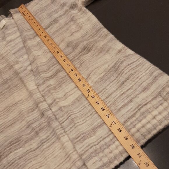 Caslon Long Cream and Gray Cardigan Sweater - Picture 6 of 7